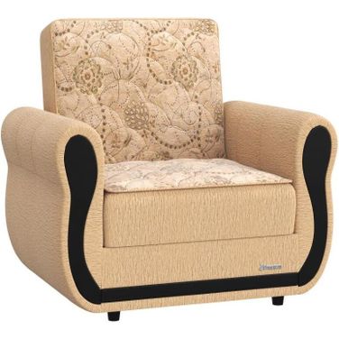 Havana Upholstered Convertible Armchair with Storage In Beige