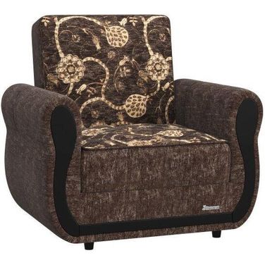 Havana Upholstered Convertible Armchair with Storage In Gray