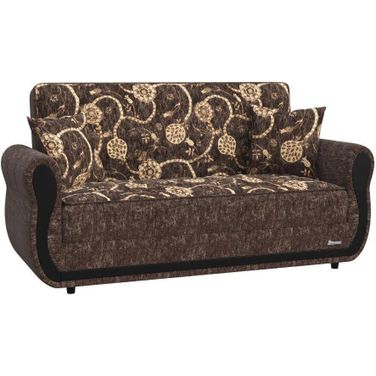Havana Upholstered Convertible Loveseat with Storage In Gray