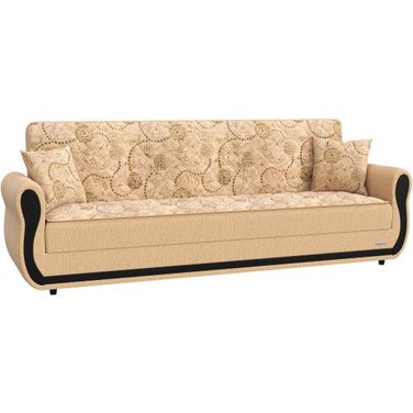 Havana Upholstered Convertible Sofabed with Storage In Beige