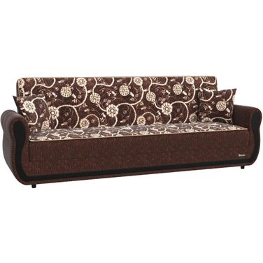 Havana Upholstered Convertible Sofabed with Storage In Brown