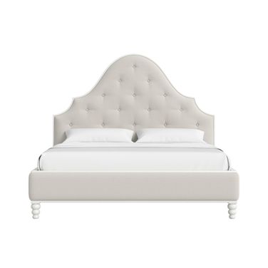 Haven King Upholstered Bed In Warm White