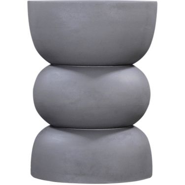 Haven Round Accent Table In Gray