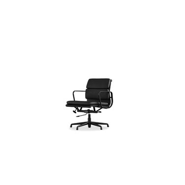 Hawk Low Office Chair Powder Coated Black Frame with Glides In Black