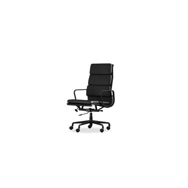 Hawk Tall Office Chair Powder Coated Black Frame with Castors In Black