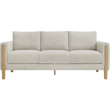 Hawken Boucle Fabric Sofa In Parchment Beech