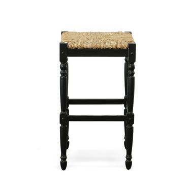 Hawthorne 29 Inch Barstool In Antique Black and Natural