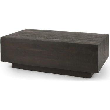 Hayden Dark Brown Wood Rectangular Coffee Table
