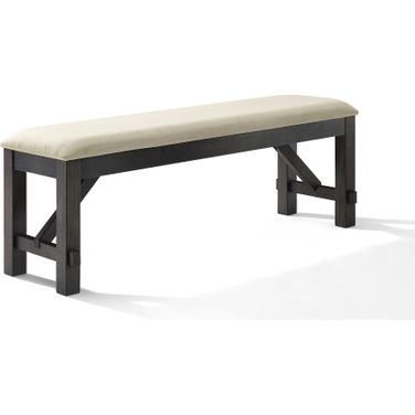 Hayden Dining Bench In Slate and Creme