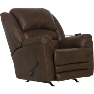 Hayden Rocker Recliner with Heat and Massage In Walnut