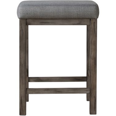 Hayden Way Gray Wash Upholstered Bar Stool