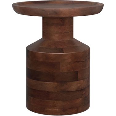 Haynes Solid Mango Accent Table In Warm Dark Brown