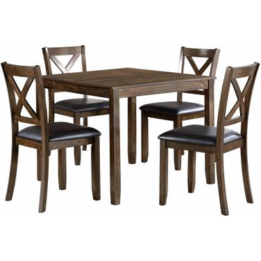 Hazel 5-Piece Pack Dinette Set In Brown