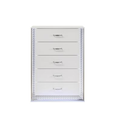 Hazeline Chest with LED In White