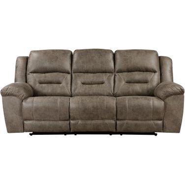 Hazen Double Reclining Sofa In Brown