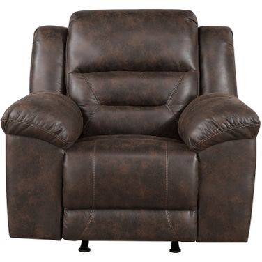 Hazen Rocker Reclining Chair In Dark Brown