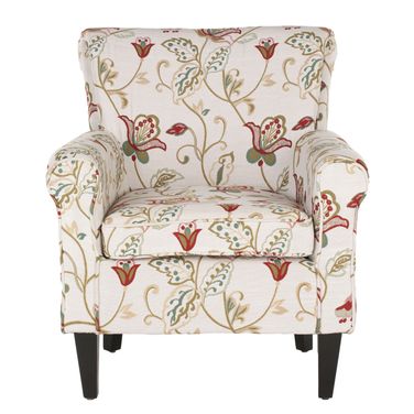 Hazina White and Red Club Chair