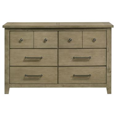 Hazlewood 6-Drawer Bedroom Dresser Cabinet In Vineyard Oak