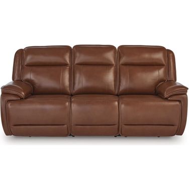 Healy Pier Power Reclining Sofa In Chocolate