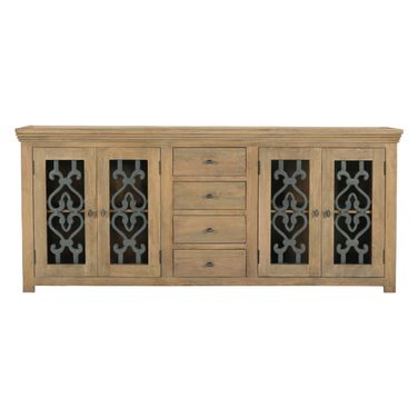 Hearst 4-Door 4-Drawer Sideboard In Distressed Natural