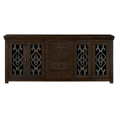 Hearst Sideboard 4-Door 4-Drawer In Barista Brown