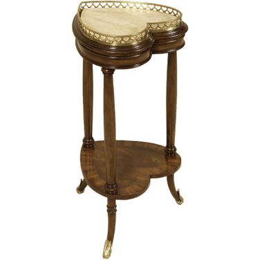 Heart Accent Table In Brown and Off White