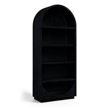 Hearth Solid Wood Bookcase In Black