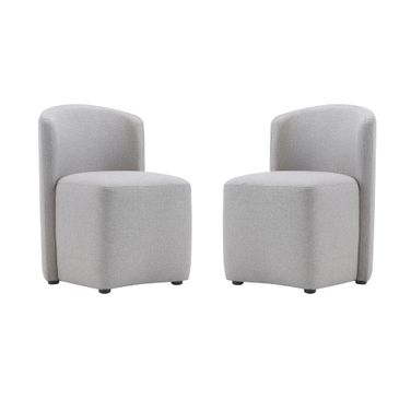 Hearth Upholstered Side Chair In Light Gray