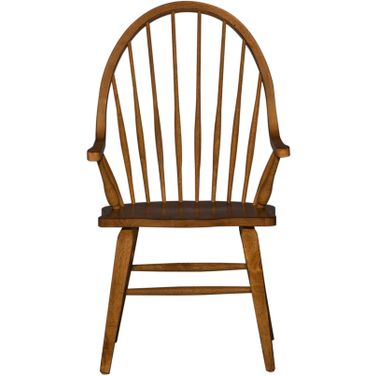 Hearthstone Rustic Oak Windsor Back Arm Chair