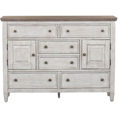 Heartland Antique White 6 Drawer Chesser