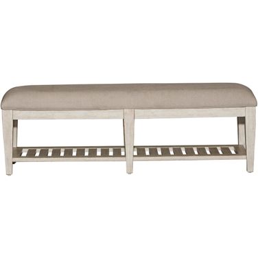 Heartland Antique White Bed Bench