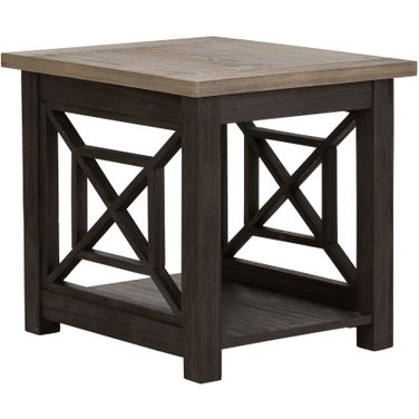 Heatherbrook Charcoal End Table