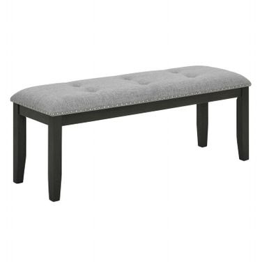 Hector Upholstered Dining Bench in Rustic Gray