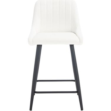 Helga Counter Stool in Ivory and Black