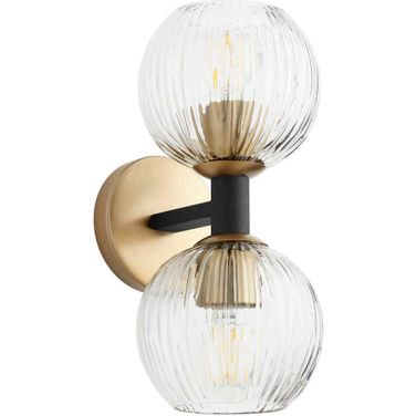 Helios Noir And Aged Brass Wall Mount
