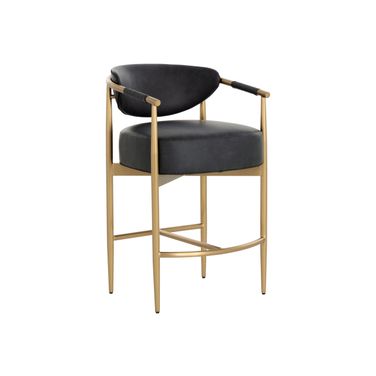 Heloise Counter Stool In Bravo Black