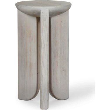 Hemi Side Table Medium In White Wash