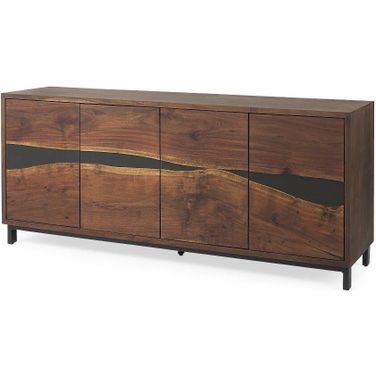 Hemlock Brown Wood Sideboard