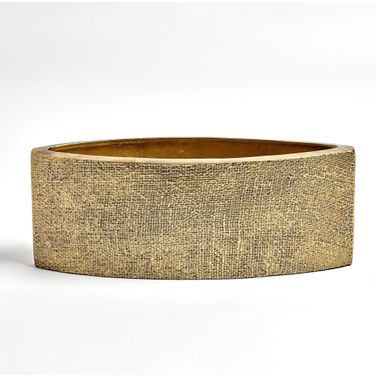 Hemp Etched Planter In Brass