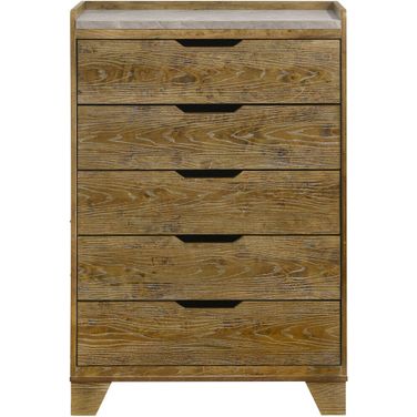 Henderson 5-Drawer Bedroom Chest of Drawers In Medium Oak