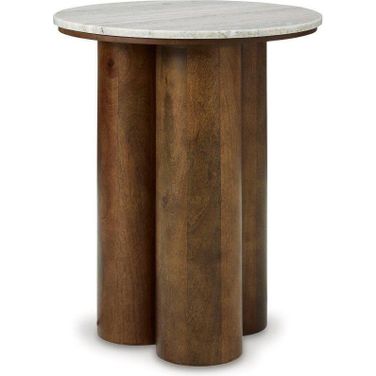 Henfield Accent Table In Beige and Brown