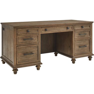 Hensley 66 Inch Executive Desk In Honey