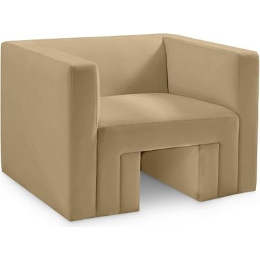 Henson Velvet Chair In Camel