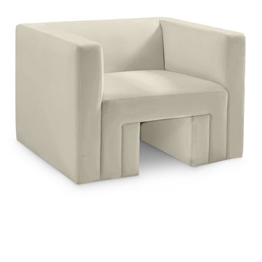 Henson Velvet Chair In Cream