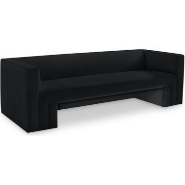 Henson Velvet Sofa In Black