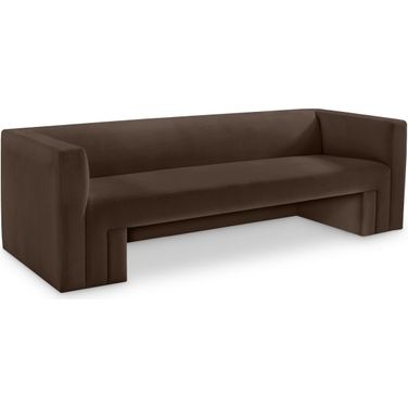 Henson Velvet Sofa In Brown