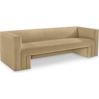 Henson Velvet Sofa In Camel