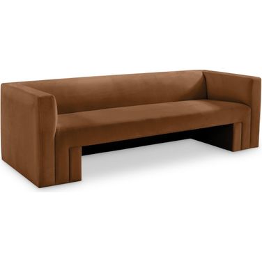 Henson Velvet Sofa In Saddle