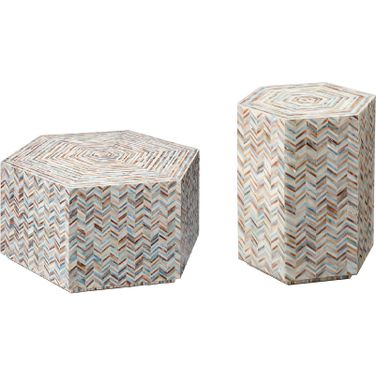 Hepburn Occasional Table Set In Grey
