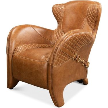 Hera Brown Leather Arm Chair